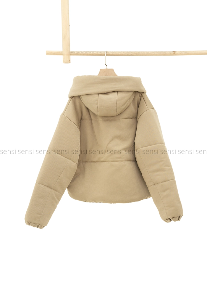 کاپشن کوتاه کتان کج راه کد1004770